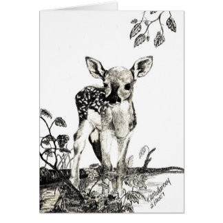 Newborn Fawn card