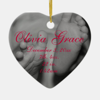 Newborn Feet Baby's First Christmas Ornament