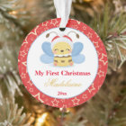 Newborn First Christmas Ornament Baby Bee