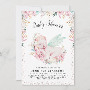 Newborn Floral Baby Shower Invitation