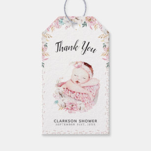 Newborn Floral Thank You Gift Tags