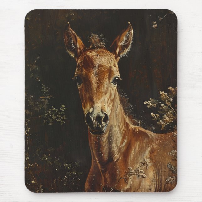 Newborn Foal Painting Mouse Pad (Front)