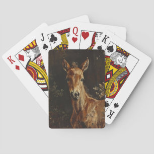 Newborn Foal Painting Playing Cards