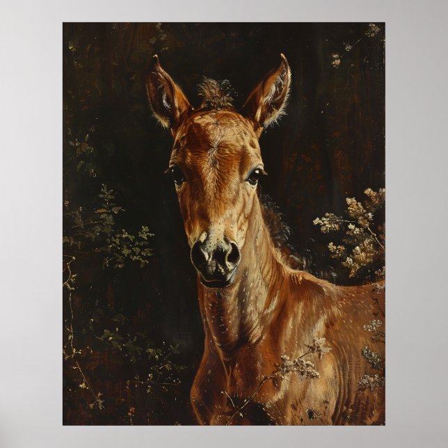 Newborn Foal Painting Poster (Front)