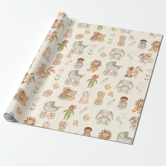 Newborn International Baby Wrapping Paper (Unrolled)