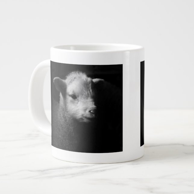 Newborn Lamb Large Coffee Mug (Front Left)