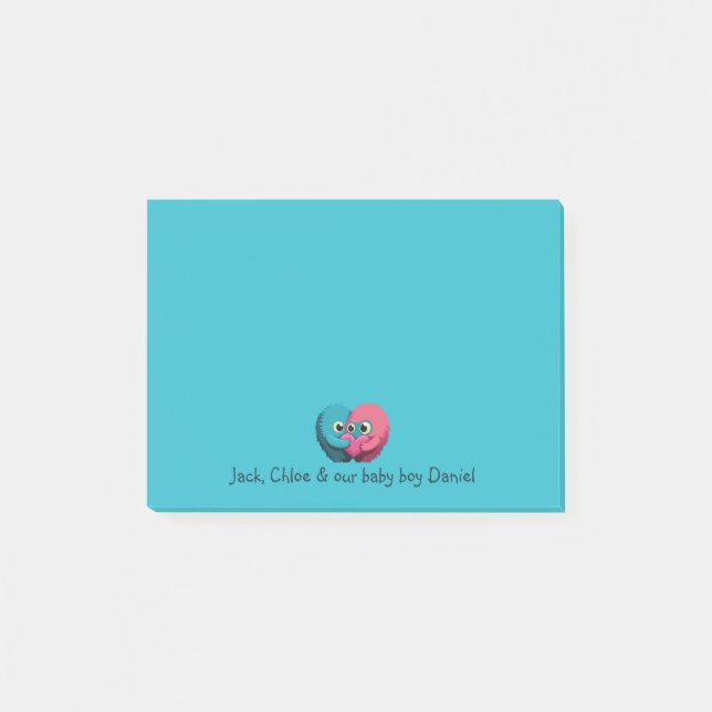 Newborn Monster Parents Post-it Notes (Front)