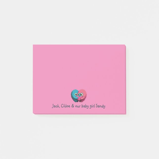 Newborn Monster Parents Post-it Notes (Front)