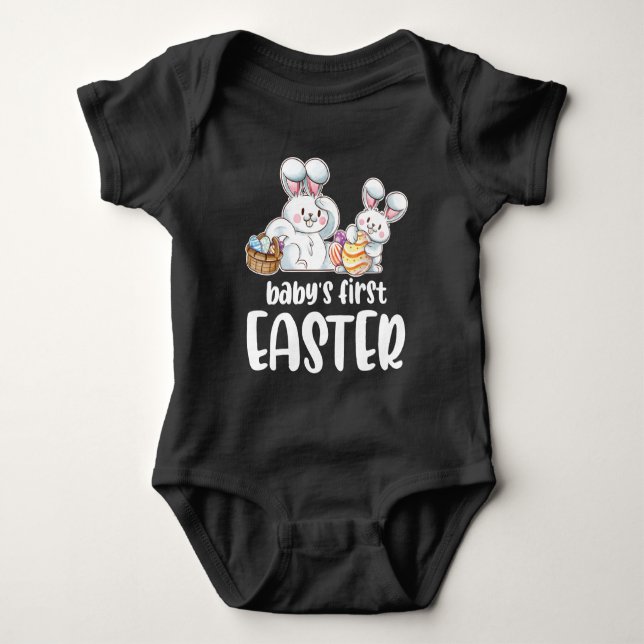 Newborn My First Easter Baby Boy Clothes Infant Bodysuit (Front)