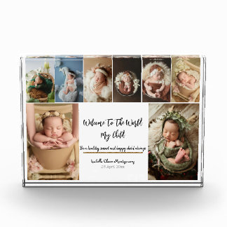Newborn photo block - 8 personalised