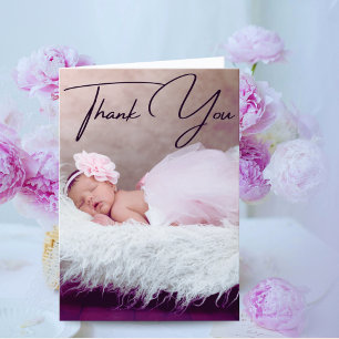 Newborn Photo Card for Midwife   Personalized Baby