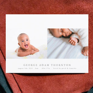 newborn photo collage baby birth announcement