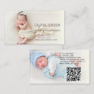 Newborn Photography Baby Photographer 2 Photo Business Card