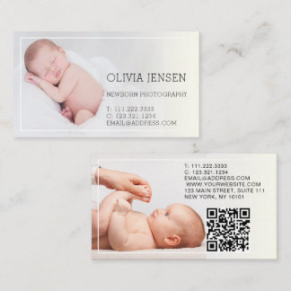 Newborn Photography Baby Photographer 2 Photo Business Card