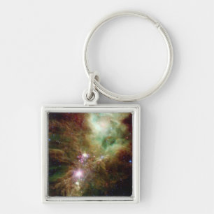 Newborn stars in the Christmas Tree cluster Key Ring