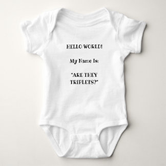 Newborn T-shirt Bodysuit for TRIPLETS Funny