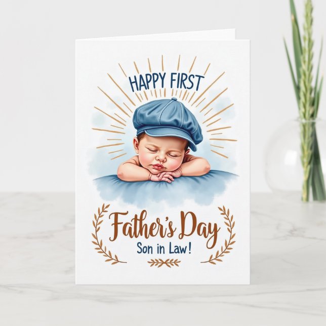 Newborns First Fathers Day Card (Front)