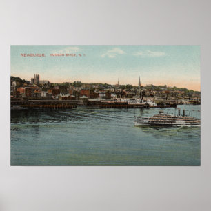 Newburgh, NY - Waterfront view of Hudson River Poster