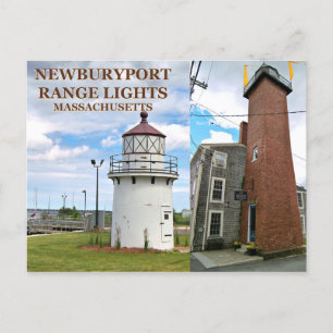 Newburyport Harbour Range Lights, Mass Postcard