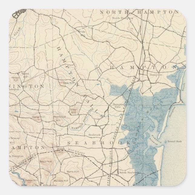 Newburyport, Massachusetts Square Sticker (Front)