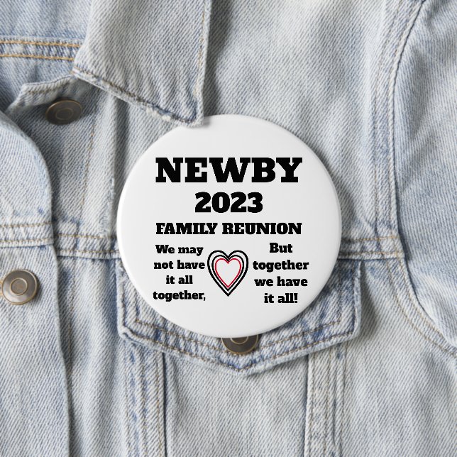 NEWBY FAMILY REUNION 2023 10 CM ROUND BADGE (In Situ)