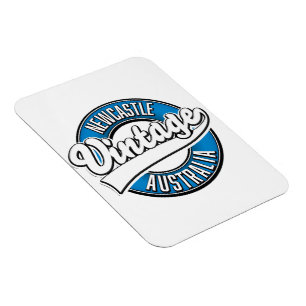Newcastle australia vintage style logo magnet