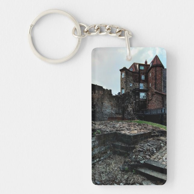 Newcastle castle , ruins key ring (Front)