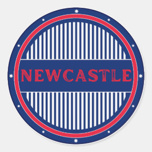 Newcastle City Pride Emblem – Australian Identity Classic Round Sticker
