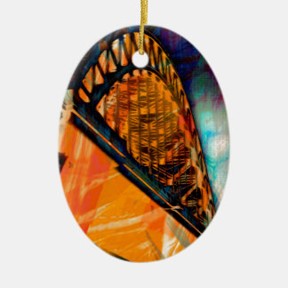Newcastle Tyne Bridge Ceramic Tree Decoration