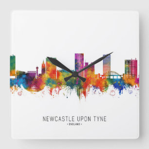 Newcastle UK Skyline Square Wall Clock