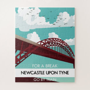 Newcastle upon Tyne bridge poster. Jigsaw Puzzle
