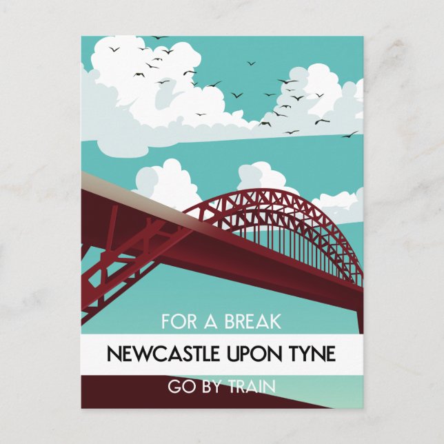 Newcastle upon Tyne bridge poster. Postcard (Front)