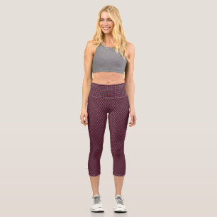 Newcomen Tartan Plaid Fashion pattern Capri Leggings