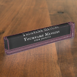 Newcomen Tartan Plaid Fashion pattern Nameplate