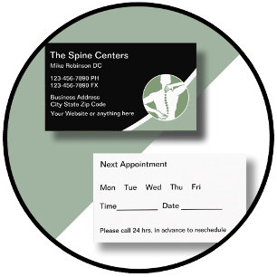 Newest Chiropractor Appointment Business Cards