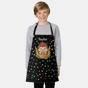 Newest kids Aprons hedgehog