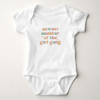 Newest Member of the Girl Gang Cute Boho Baby Girl Bodysuit
