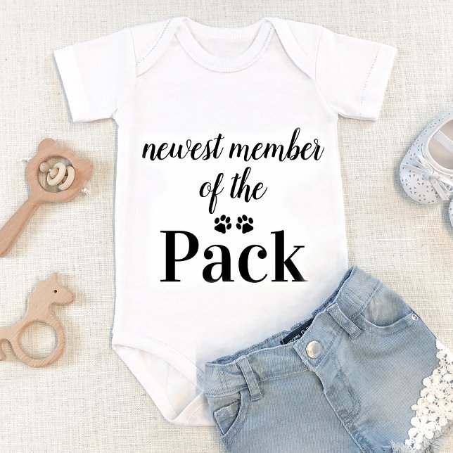 Newest Member Of The Pack Dog Lover Baby Bodysuit (Creator Uploaded)