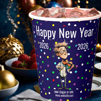 Newest New Year Paper Cups Business Branded