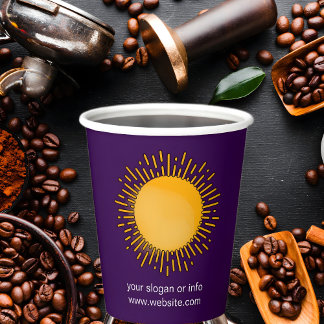 Newest Paper Cups Business Branded Rustic Kraft