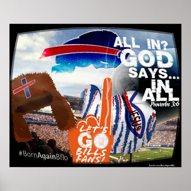 Newest slogan asks fans: ALL IN. GOD says IN ALL. Poster (Front)