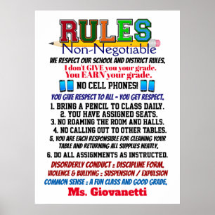 Newest  Version School Teacher's Poster