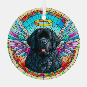 Newfie Angel Colourful Stained Glass Style Ornamen Tree Decoration