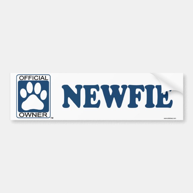 Newfie Blue Bumper Sticker (Front)