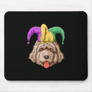 Newfie dog with hat newfoundland owner gift mouse pad