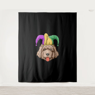 Newfie dog with hat   newfoundland owner gift tapestry