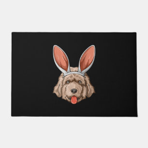 Newfie easter bunny ears newfoundland dog gift doormat