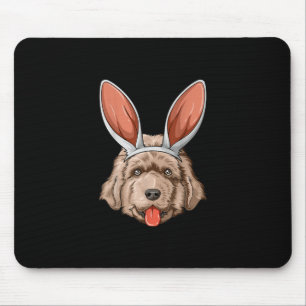 Newfie easter bunny ears   newfoundland dog gift mouse pad