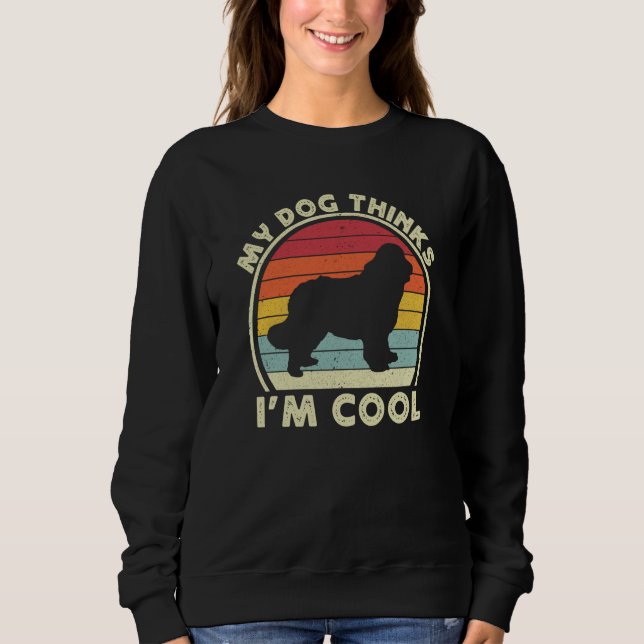 Newfie For Men Women Newfy Newfoundland Dog Dad Mo Sweatshirt (Front)