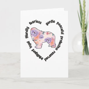 Newfie Lover Newfoundland Dog Owner Newfie Mum Dad Card